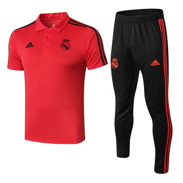 Polo Conjunto Completo Real Madrid 2018-19 Rojo Negro